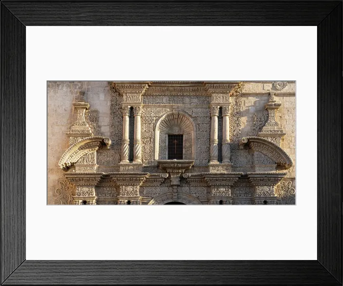 Framed Print : Detail of facade of Church of the Company, UNESCO, Arequipa, Arequipa Province, Arequipa Region, Peru Framed Print : Detail of facade of Church of the Company, UNESCO, Arequipa, Arequipa Province, Arequipa Region, Peru