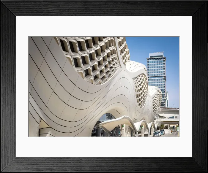 Framed Print : Metro station designed by Zaha Hadid Architects, King Abdullah Financial District (KAFD), Riyadh, Saudi Arabia Framed Print : Metro station designed by Zaha Hadid Architects, King Abdullah Financial District (KAFD), Riyadh, Saudi Arabia