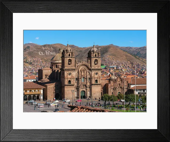 Framed Print : Church of the Society of Jesus and Plaza de Armas Square, UNESCO, Cusco, Cusco Province, Cusco Region, Peru