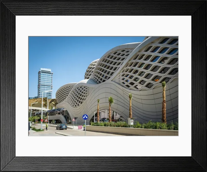 Framed Print : Metro station designed by Zaha Hadid Architects, King Abdullah Financial District (KAFD), Riyadh, Saudi Arabia Framed Print : Metro station designed by Zaha Hadid Architects, King Abdullah Financial District (KAFD), Riyadh, Saudi Arabia