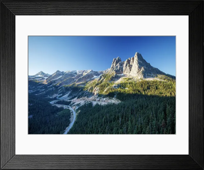 Framed Print : Liberty Bell Mountain, Washington Pass, North Cascades National Park, Washington, USA