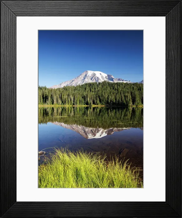 Framed Print : Mount Rainier reflecting in Reflection Lake, Mount Rainier National Park, Washington, USA Framed Print : Mount Rainier reflecting in Reflection Lake, Mount Rainier National Park, Washington, USA