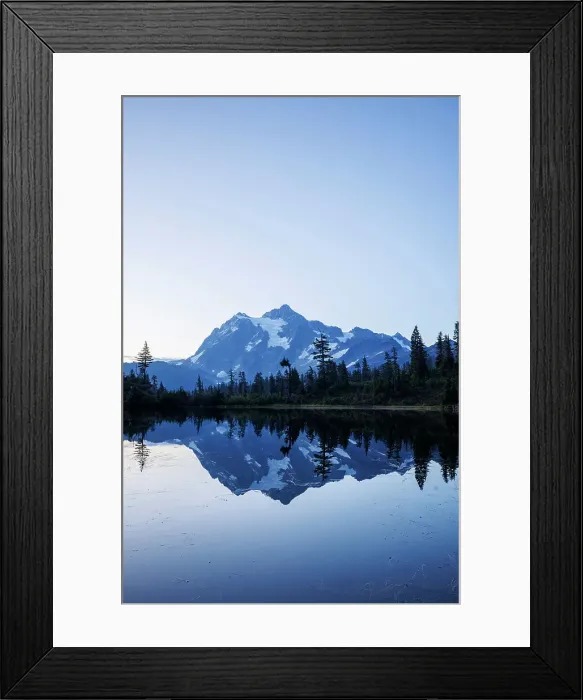 Framed Print : Mount Shuksan reflected in Mirror Lake, North Cascades National Park, Washington, USA Framed Print : Mount Shuksan reflected in Mirror Lake, North Cascades National Park, Washington, USA