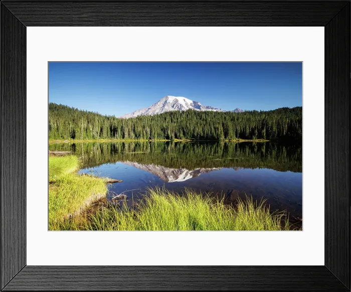 Framed Print : Mount Rainier reflecting in Reflection Lake, Mount Rainier National Park, Washington, USA Framed Print : Mount Rainier reflecting in Reflection Lake, Mount Rainier National Park, Washington, USA