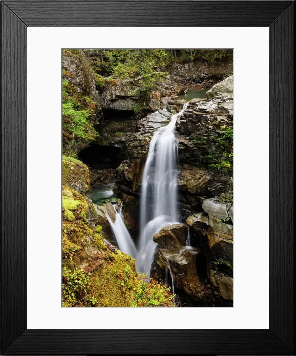 Framed Print : Gorgeous waterfall in North Cascades National Park, Washington, USA Framed Print : Gorgeous waterfall in North Cascades National Park, Washington, USA