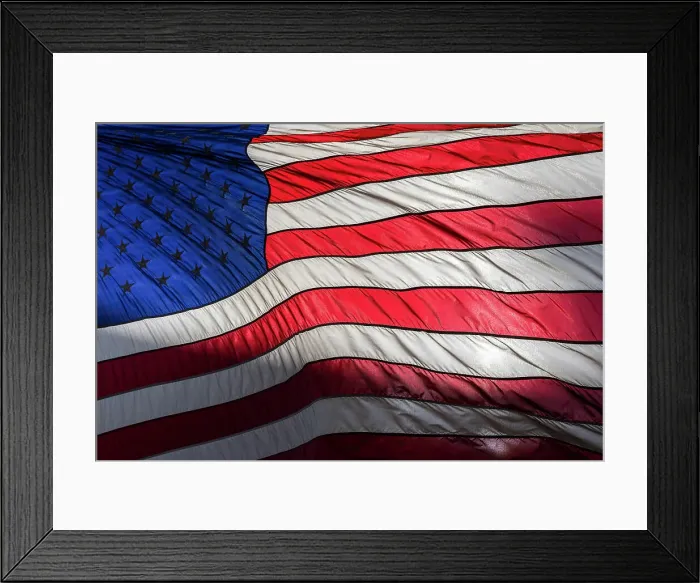 Framed Print : American flag, New York, United States of America