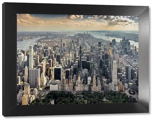 Aerial of Manhattan, New York, United States of America