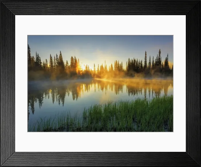Framed Print : Morning at Reflection Lakes with Mt. Rainier in the background, Nationalpark Mt. Rainier, North West, Washington State, USA Framed Print : Morning at Reflection Lakes with Mt. Rainier in the background, Nationalpark Mt. Rainier, North West, Washington State, USA