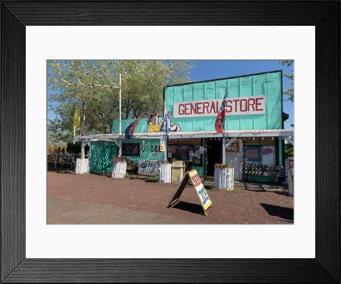 Framed Print : Ghost Town Shankiko, Highway 97, Wasco County, Oregon, USA