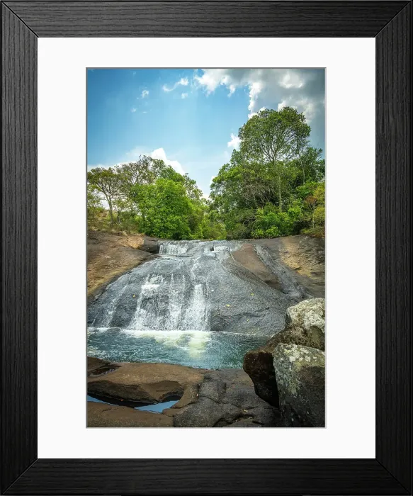 Framed Print : Africa, Zambia, Northern Zambia, Mutinondo Wilderness. One of the waterfalls of the river in the naturalistic area Framed Print : Africa, Zambia, Northern Zambia, Mutinondo Wilderness. One of the waterfalls of the river in the naturalistic area