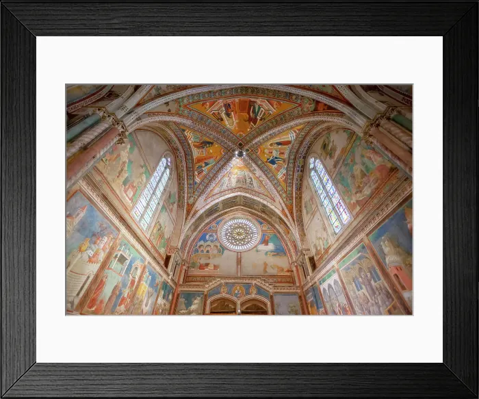 Framed Print : Detail of ceiling of upper Basilica of Saint Francis of Assisi, Assisi, Perugia province, Umbria, Italy Framed Print : Detail of ceiling of upper Basilica of Saint Francis of Assisi, Assisi, Perugia province, Umbria, Italy