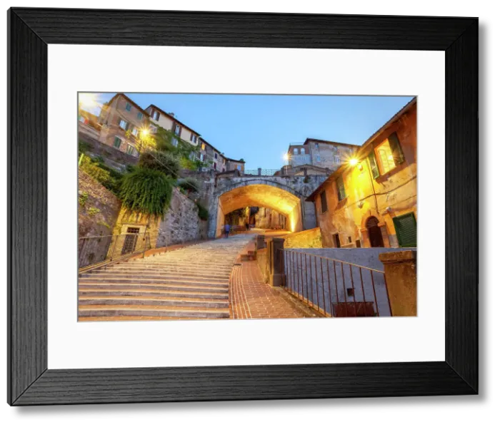Framed Print : The Medieval aqueduct in Perugia, Umbria region, Italy