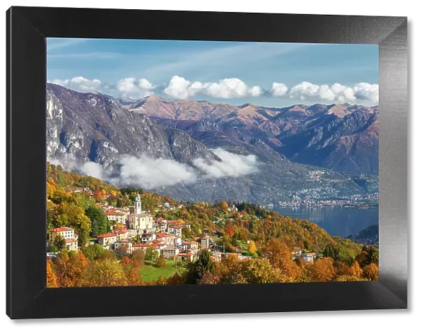 Ramponio Verna village in a autumn time. Lugano lake, Intelvi valley (val d'Intelvi), Como province, Lombardy, Italy