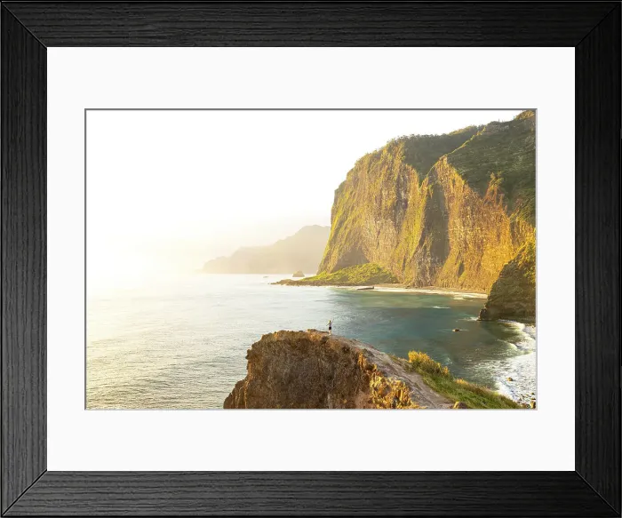 Framed Print : a girl admires the beautiful spring sunrise in Miraodouro do Guindaste, Madeira, Portugal (MR) Framed Print : a girl admires the beautiful spring sunrise in Miraodouro do Guindaste, Madeira, Portugal (MR)
