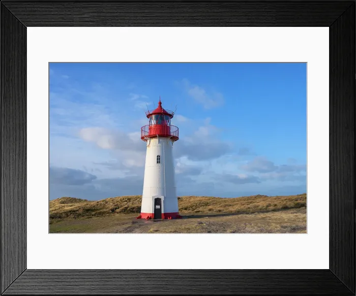 Framed Print : Lighthouse List West, Ellenbogen area, Sylt Island, North Frisian Islands, Schleswig Holstein, Germany