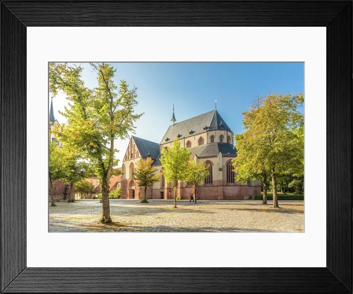 Framed Print : Ludgeri Church on the market square in Norden, East Frisia, Lower Saxony, Germany