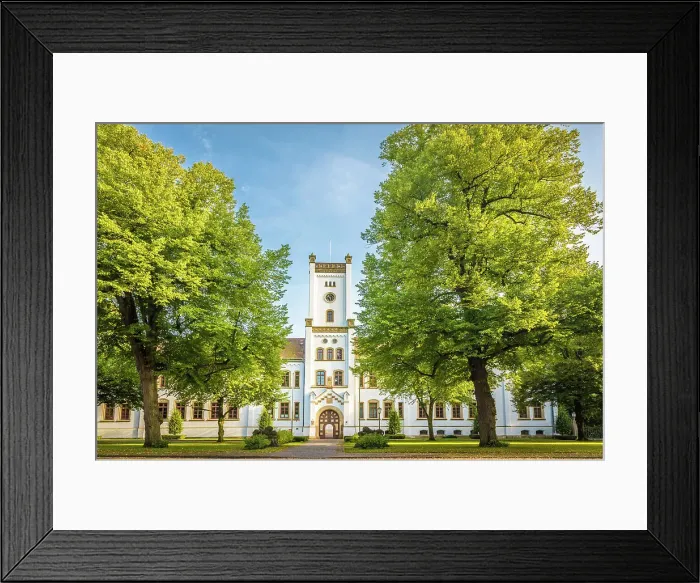 Framed Print : Neo-Gothic castle, Aurich, East Frisia, Lower Saxony, Germany