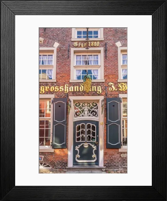 Framed Print : Magnificent trading house on Rathausstrasse in the old town, Leer, East Frisia, Lower Saxony, Germany Framed Print : Magnificent trading house on Rathausstrasse in the old town, Leer, East Frisia, Lower Saxony, Germany