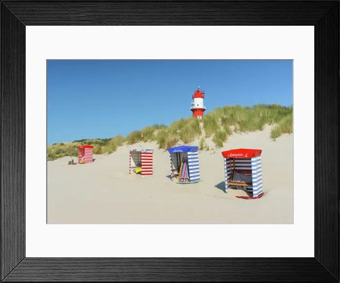 Framed Print : South beach on Borkum Island, Borkum Island, North Sea, East Frisian Islands, East Frisia, Niedersachsen, Germany, Europe
