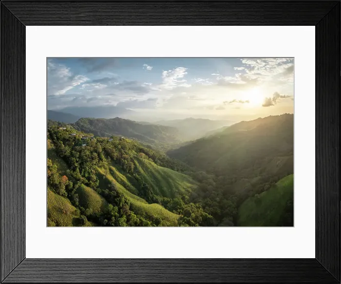 Framed Print : Aerial view of mountains, Alajuela Province, Costa Rica, Central America Framed Print : Aerial view of mountains, Alajuela Province, Costa Rica, Central America