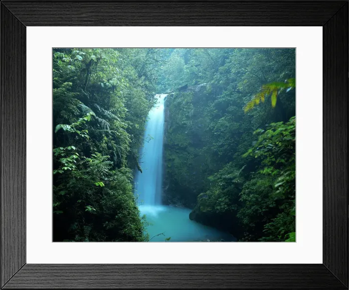 Framed Print : Blue Falls of Costa Rica, Alajuela Province, Costa Rica, Central America Framed Print : Blue Falls of Costa Rica, Alajuela Province, Costa Rica, Central America
