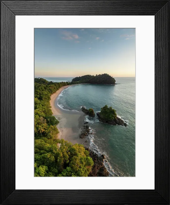 Framed Print : Aerial view of Manuel Antonio Beach, Manuel Antonio National Park, Puntarenas Province, Costa Rica, Central America