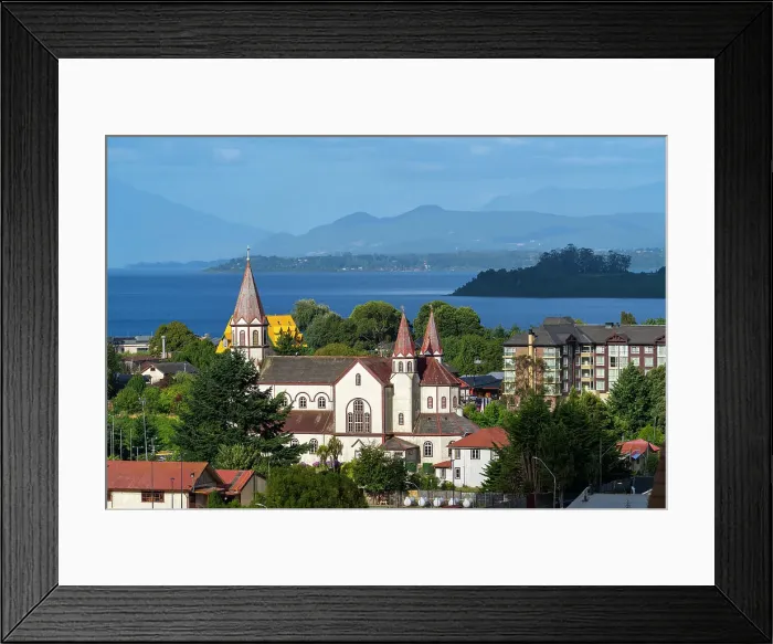 Framed Print : Iglesia del Sagrado Corazon de Jesus and Lake Llanquihue, Puerto Varas, Llanquihue Province, Los Lagos Region, Chile Framed Print : Iglesia del Sagrado Corazon de Jesus and Lake Llanquihue, Puerto Varas, Llanquihue Province, Los Lagos Region, Chile