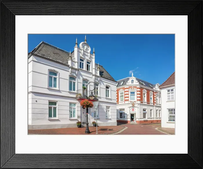 Framed Print : Historic pharmacy in the old town of Jever, East Frisia, Lower Saxony, Germany Framed Print : Historic pharmacy in the old town of Jever, East Frisia, Lower Saxony, Germany
