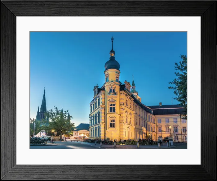 Framed Print : Oldenburg Castle at blue hour, Oldenburger Land, Lower Saxony, Germany