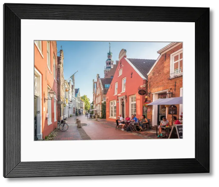 Framed Print : Historic houses on Rathausstrasse in the old town, Leer, East Frisia, Lower Saxony, Germany Framed Print : Historic houses on Rathausstrasse in the old town, Leer, East Frisia, Lower Saxony, Germany