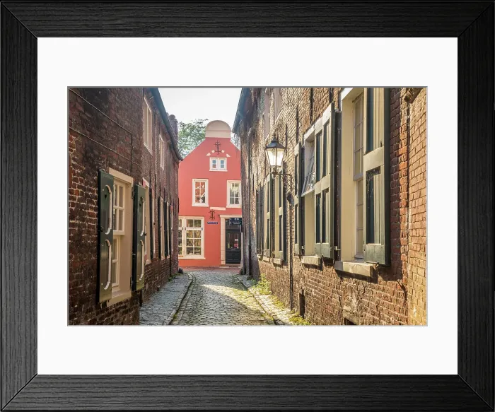 Framed Print : Alley in the old town, Leer, East Frisia, Lower Saxony, Germany Framed Print : Alley in the old town, Leer, East Frisia, Lower Saxony, Germany