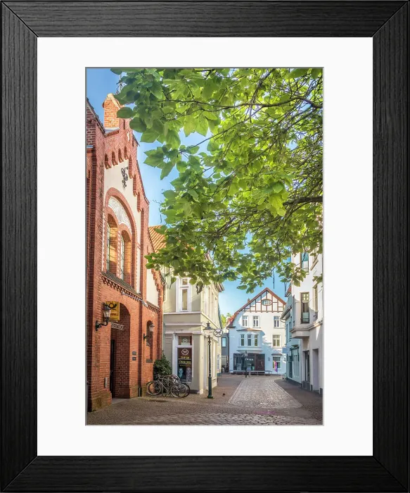 Framed Print : Small square in the old town of Oldenburg, Oldenburger Land, Lower Saxony, Germany Framed Print : Small square in the old town of Oldenburg, Oldenburger Land, Lower Saxony, Germany