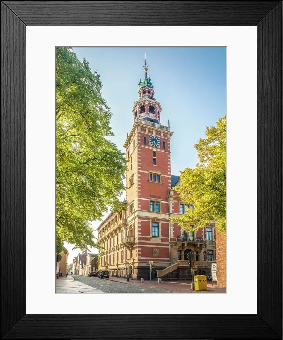 Framed Print : Leer town hall, East Frisia, Lower Saxony, Germany Framed Print : Leer town hall, East Frisia, Lower Saxony, Germany