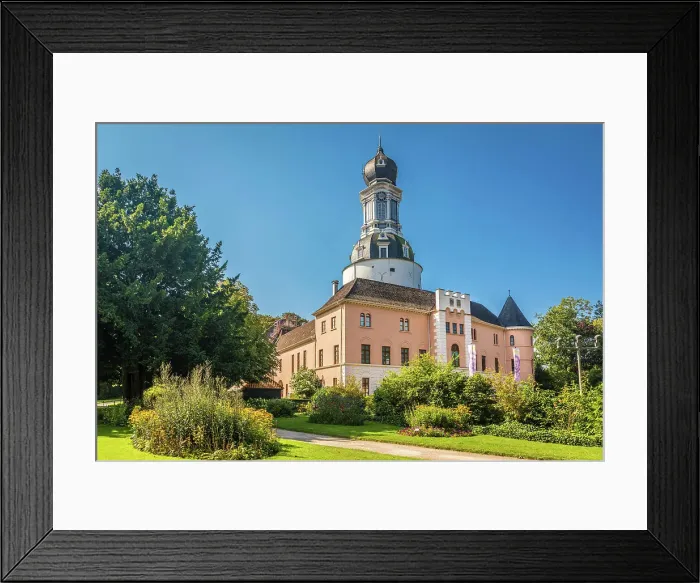 Framed Print : Palace garden and Jever Castle, East Frisia, Lower Saxony, Germany