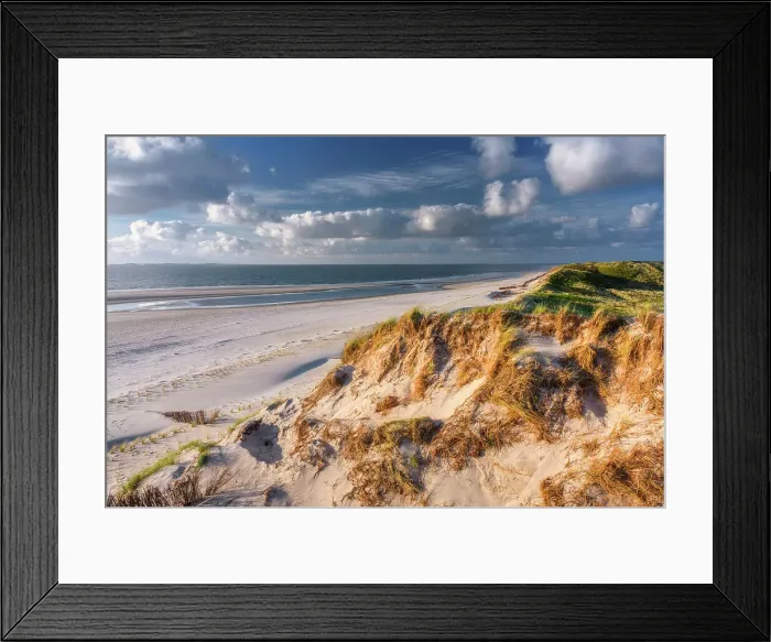 Framed Print : Dunes at National Park Schleswig-Holsteinisches Wattenmeer, Amrum island, North Sea, North Friesland, Germany, Europe Framed Print : Dunes at National Park Schleswig-Holsteinisches Wattenmeer, Amrum island, North Sea, North Friesland, Germany, Europe