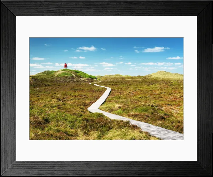 Framed Print : Path to the lighthouse, Amrum island, National Park Schleswig-Holsteinisches Wattenmeer, Amrum island, North Sea, North Friesland, Germany, Europe Framed Print : Path to the lighthouse, Amrum island, National Park Schleswig-Holsteinisches Wattenmeer, Amrum island, North Sea, North Friesland, Germany, Europe
