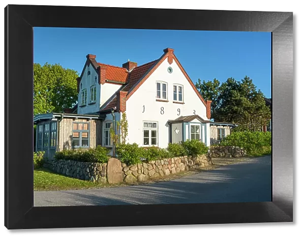 Friesian house in Nebel. Amrum island, Wadden sear, North Sea, North Friesland, Germany, Europe
