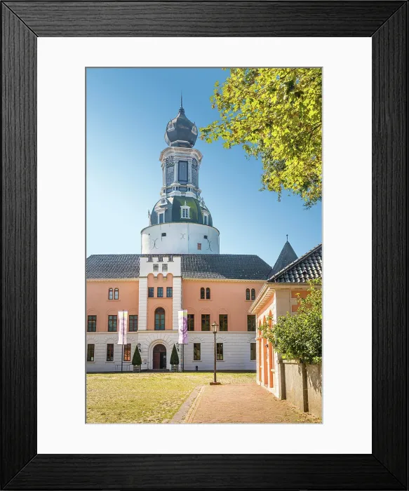 Framed Print : Castle square and Jever Castle, East Frisia, Lower Saxony, Germany Framed Print : Castle square and Jever Castle, East Frisia, Lower Saxony, Germany
