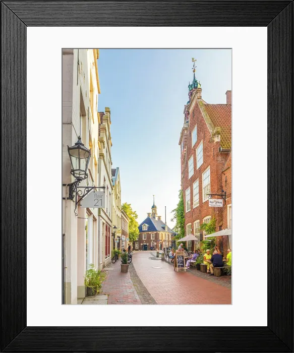 Framed Print : Historic houses on Rathausstrasse in the old town, Leer, East Frisia, Lower Saxony, Germany Framed Print : Historic houses on Rathausstrasse in the old town, Leer, East Frisia, Lower Saxony, Germany