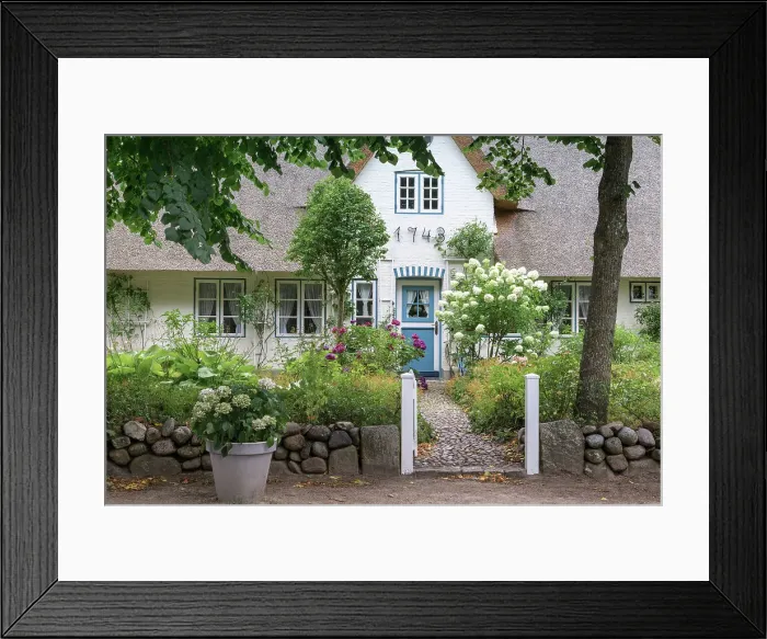 Framed Print : Friesian house in Nieblum on Foehr, Foehr Island, North Friesland, Schleswig-Holstein, Germany, Europe Framed Print : Friesian house in Nieblum on Foehr, Foehr Island, North Friesland, Schleswig-Holstein, Germany, Europe