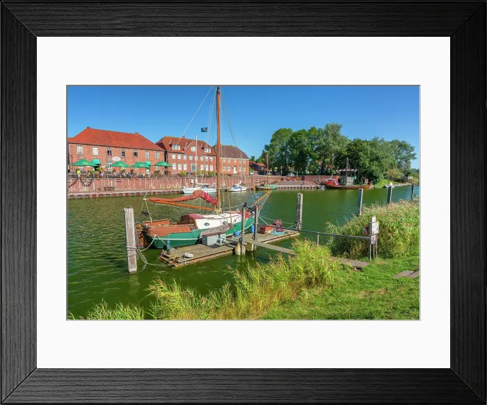 Framed Print : Old Port Carolinensiel, East Friesland, Lower Saxony, Germany, Europe
