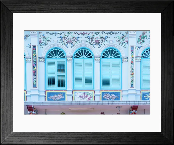 Framed Print : Shuttered windows at The Shrine of the Serene Light, Old town, Phuket, Thailand Framed Print : Shuttered windows at The Shrine of the Serene Light, Old town, Phuket, Thailand