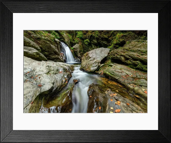 Framed Print : Bingham Falls, Stowe, Vermont, New England, USA