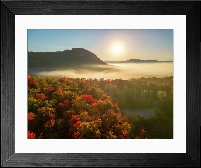 Framed Print : Mist Over Groton State Forest in Autumn, Vermont, New England, USA Framed Print : Mist Over Groton State Forest in Autumn, Vermont, New England, USA