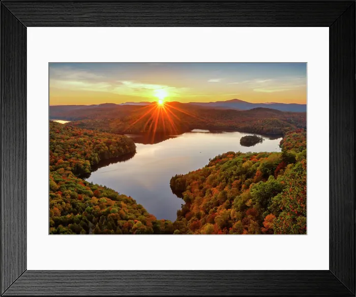 Framed Print : Nichols Ledge at Sunset, Woodbury, Vermont, New England, USA Framed Print : Nichols Ledge at Sunset, Woodbury, Vermont, New England, USA