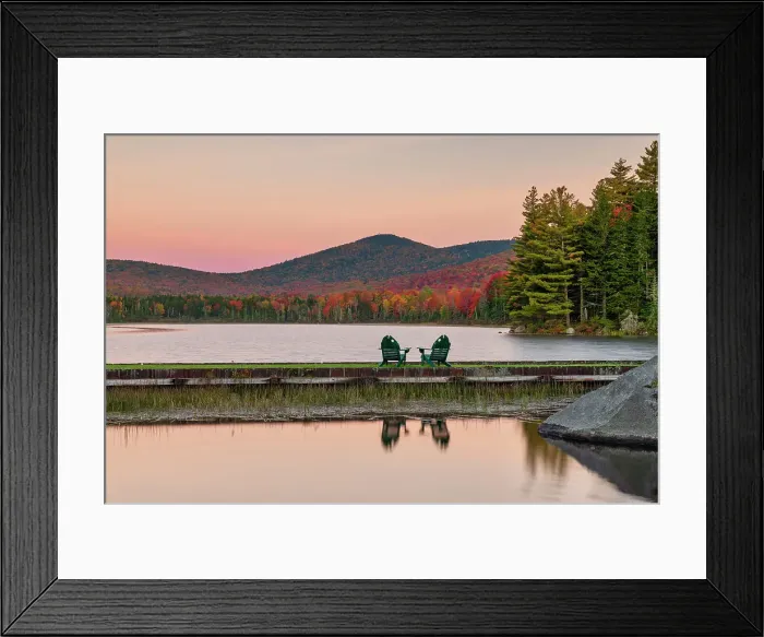 Framed Print : Noyes Pond in Autumn, Vermont, New England, USA