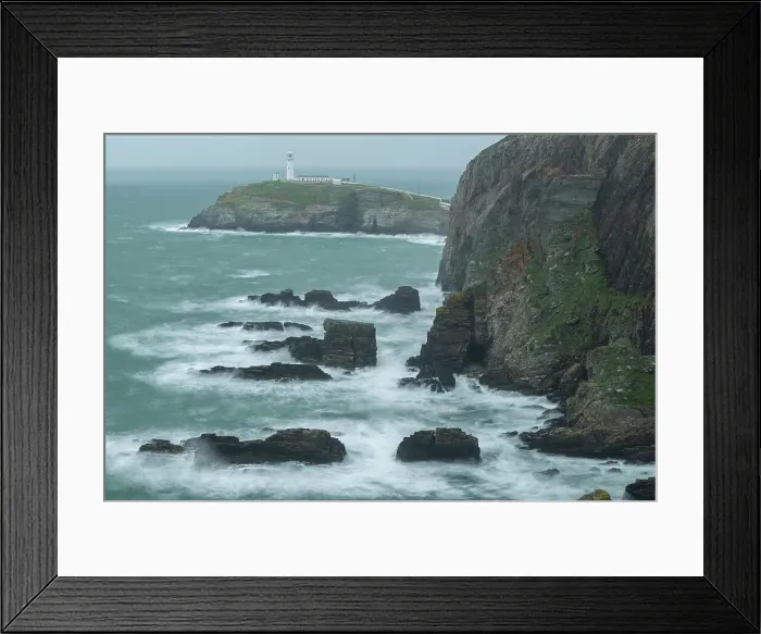Framed Print : Dramatic coastal scenery at South Stack Lighthouse in Anglesey, North Wales, UK. Autumn (October) 2023 Framed Print : Dramatic coastal scenery at South Stack Lighthouse in Anglesey, North Wales, UK. Autumn (October) 2023