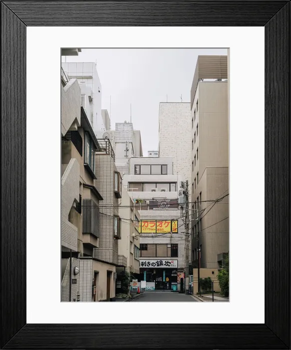 Framed Print : Residential architecture in downtown Tokyo, Japan Framed Print : Residential architecture in downtown Tokyo, Japan