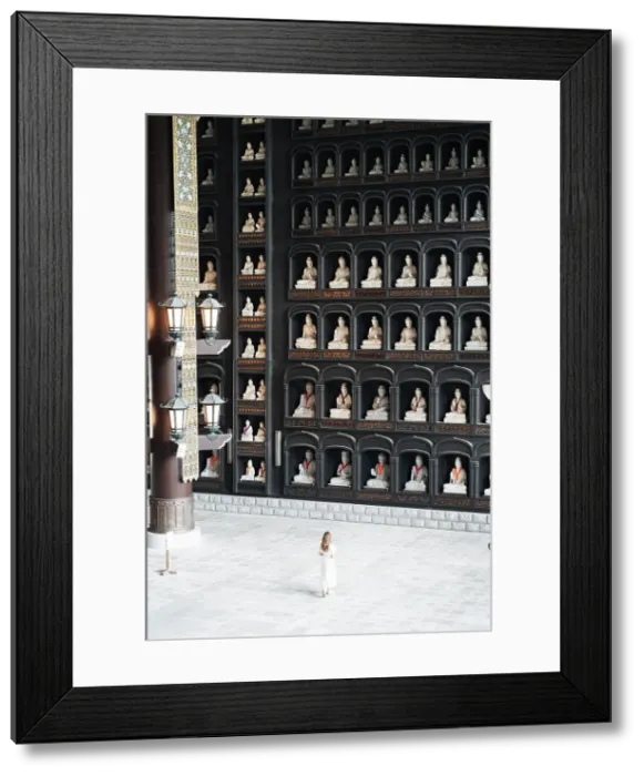Framed Print : Katsuyama, Seidaiji Temple is home to the Echizen Great Buddha and 1, 281 smaller Buddha statues lining the walls of the Butsuden building. Japan Framed Print : Katsuyama, Seidaiji Temple is home to the Echizen Great Buddha and 1, 281 smaller Buddha statues lining the walls of the Butsuden building. Japan