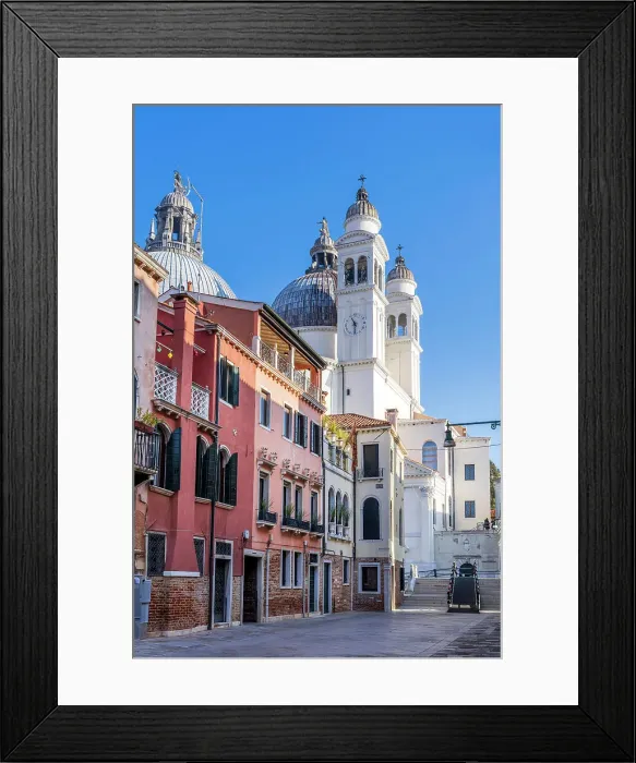 Framed Print : Scenic street in Dorsoduro neighborhood, Venice, Veneto, Italy Framed Print : Scenic street in Dorsoduro neighborhood, Venice, Veneto, Italy
